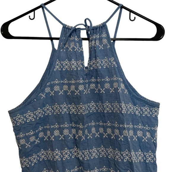 Loft Cornwall Blue and White Embroidered Romper Size XS - Picture 5 of 8